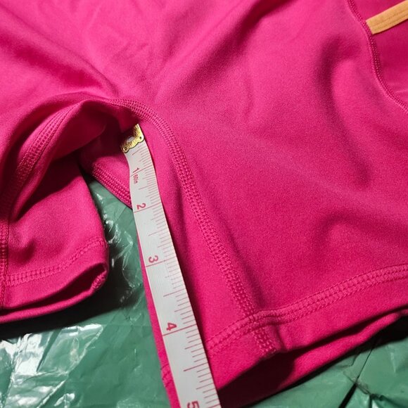 Fabletics Trinity Motion365® M MidRise 5'' Pocket Shorts Plush Pink/Marigold NWT - Picture 6 of 7